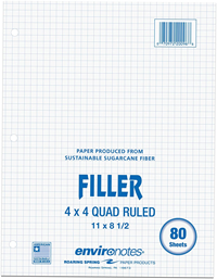 Five Star 200ct Graph Ruled Filler Paper Reinforced, White