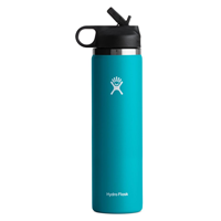 Hydro Flask Water Bottle - Wide Mouth Straw Lid 2.0 - 40 oz, Spearmint