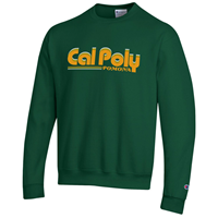 Crew Powerblend Cal Poly Above Lines Besides Pomona Dk Green