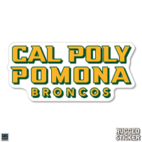 Decal 3.5" Cal Poly Pomona CPP Bronco Stacked Text Rugged