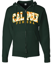 *New Item: Zip Hood Cal Poppy Pomona Dark Green
