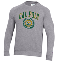 Crew Cal Poly Arched Over Laurel Seal Heritage Grey